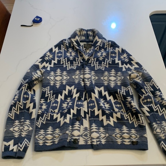 Lucky Brand shawl collar Aztec medium cardigan